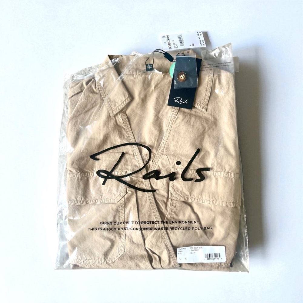 RAILS Natalie Wrap Dress Size Small Khaki Brand New with Tags & Packaging - Picture 6 of 10